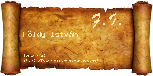 Földy István névjegykártya