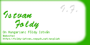 istvan foldy business card