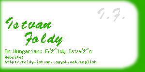 istvan foldy business card